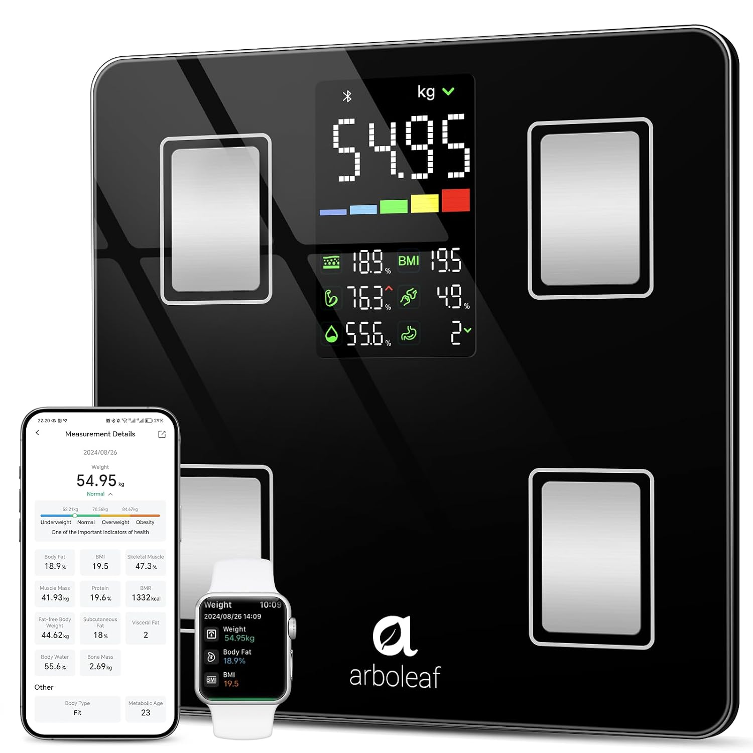 Arboleaf Digital Body Weight and Body Composition Scale product photograph